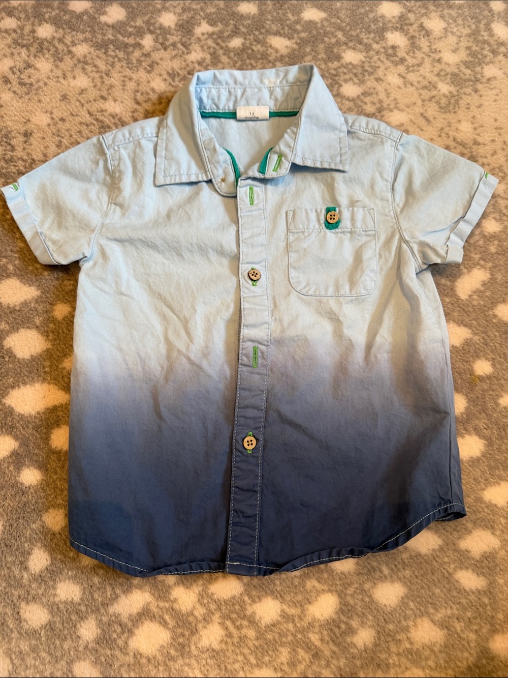 EGG by Susan Lazar 12M  Ombre Button-Down Shirt